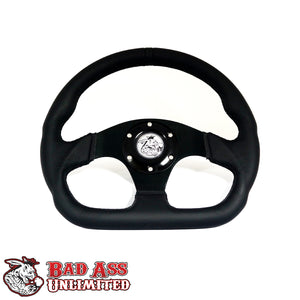BAU (Bad Ass Unlimited) D-RING LEATHER STEERING WHEEL-6 HOLE