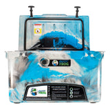 Frosted Frog 45QT Camo Cooler – Camo Blue, Gray & Black, 45QT