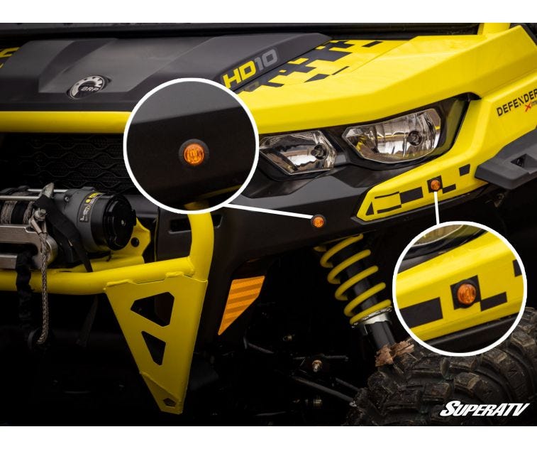 CanAm Defender Plug & Play Turn Signal Kit (4 LED kit) by SuperATV Pro UTV Parts