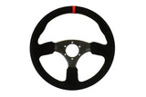 Shallow Carbon Fiber Round Suede UTV Steering Wheel by DragonFire