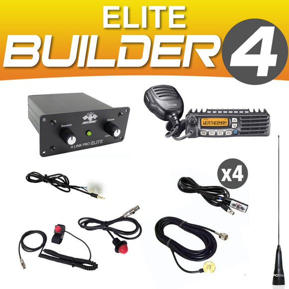 ELITE BUILDER 4 (4 Person intercom and radio kit) by PCI Race Radios