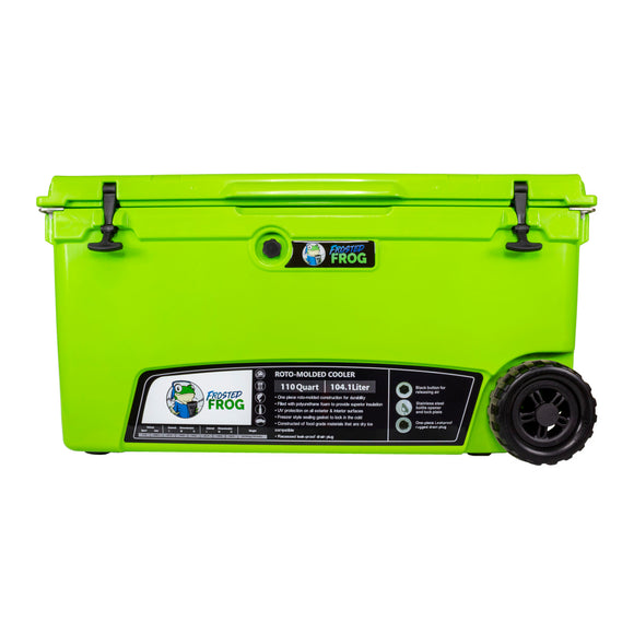 Frosted Frog 110 QT Cooler with Wheels – Original Green, 110QT