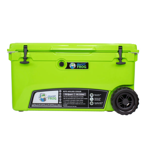Frosted Frog 70 QT Cooler with Wheels – Original Green, 70QT