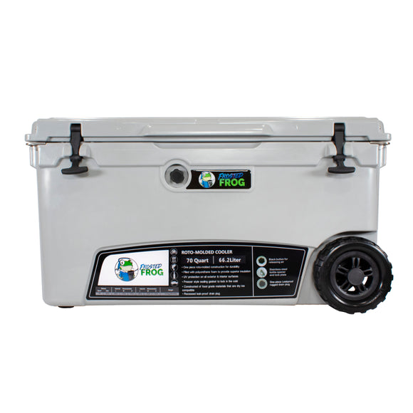 Frosted Frog 70 QT Cooler with Wheels – Cool Gray, 70QT