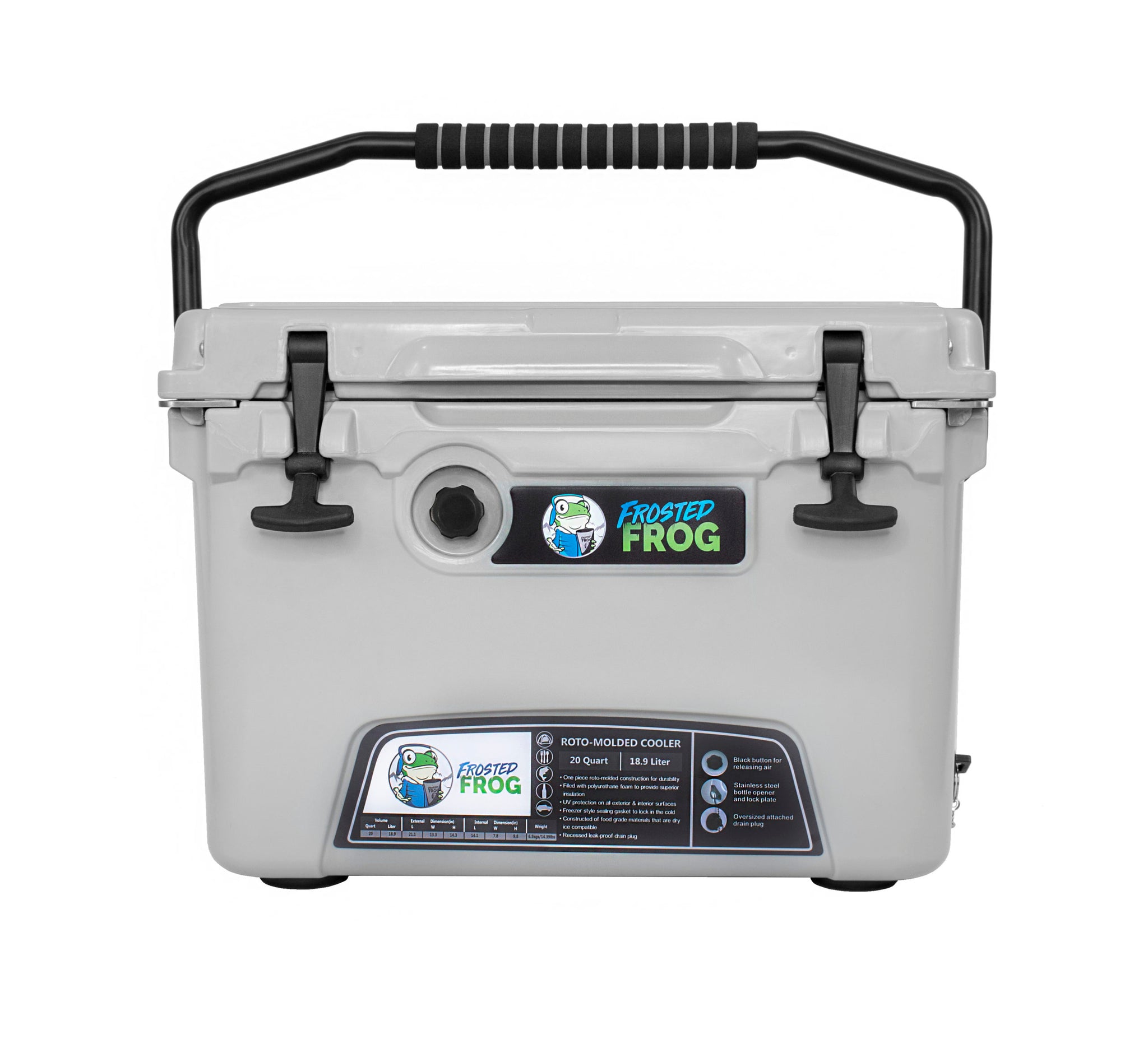 Frosted Frog 20QT Cooler – Cool Gray, 20QT – Pro UTV Parts