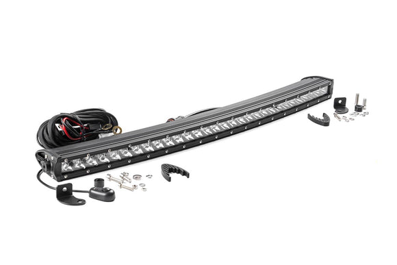 ROUGH COUNTRY 30-INCH CURVED CREE LED LIGHT BAR - (SINGLE ROW | CHROME SERIES)