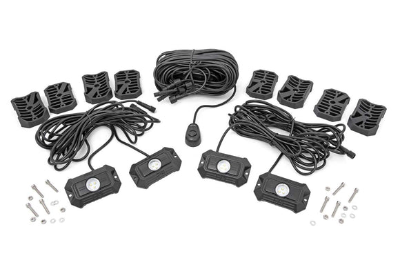 DELUXE LED ROCK LIGHT KIT - 4 PODS BY ROUGH COUNTRY