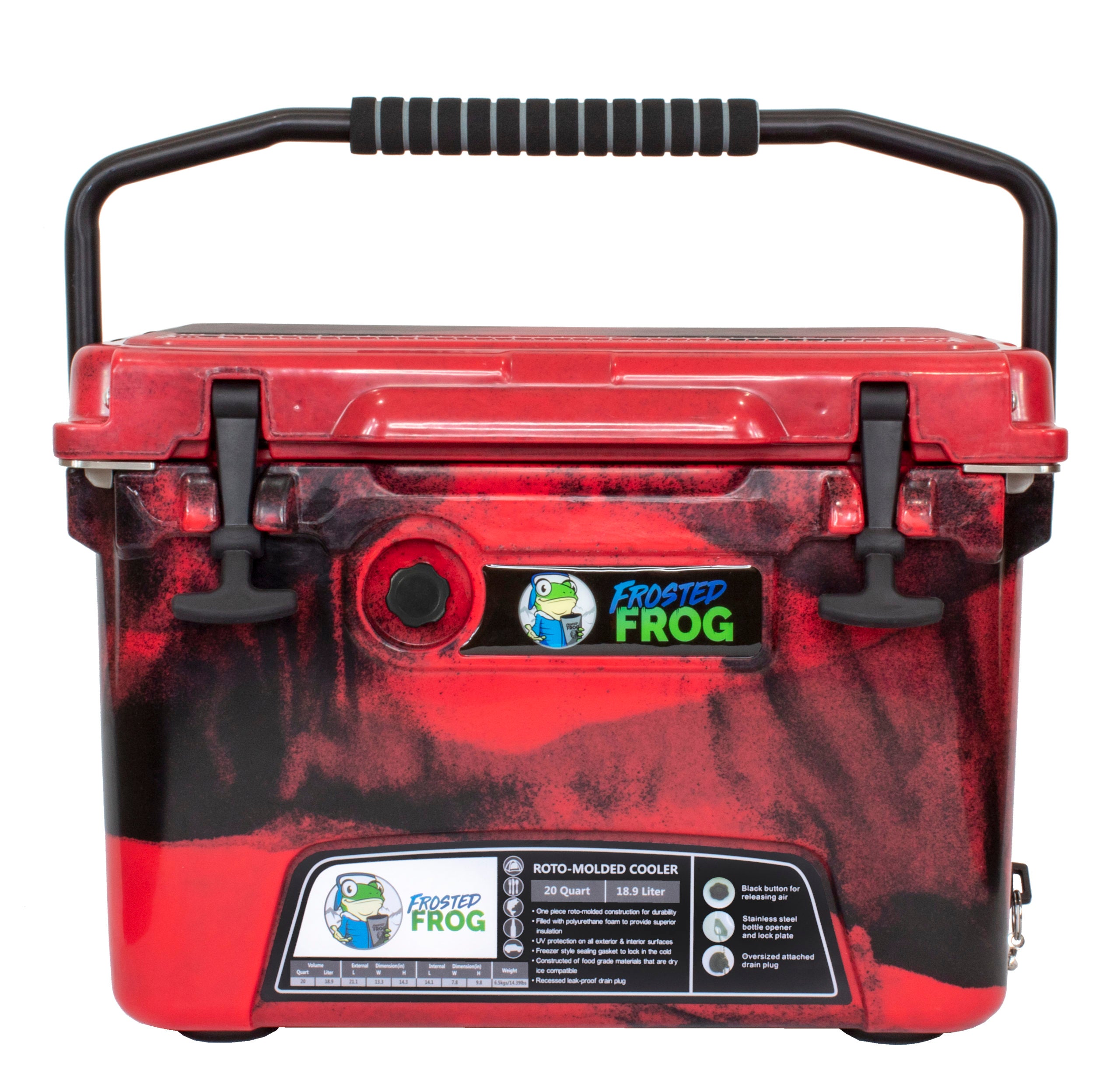 Frosted Frog 20QT Camo Cooler – Camo Red, 20QT – Pro UTV Parts