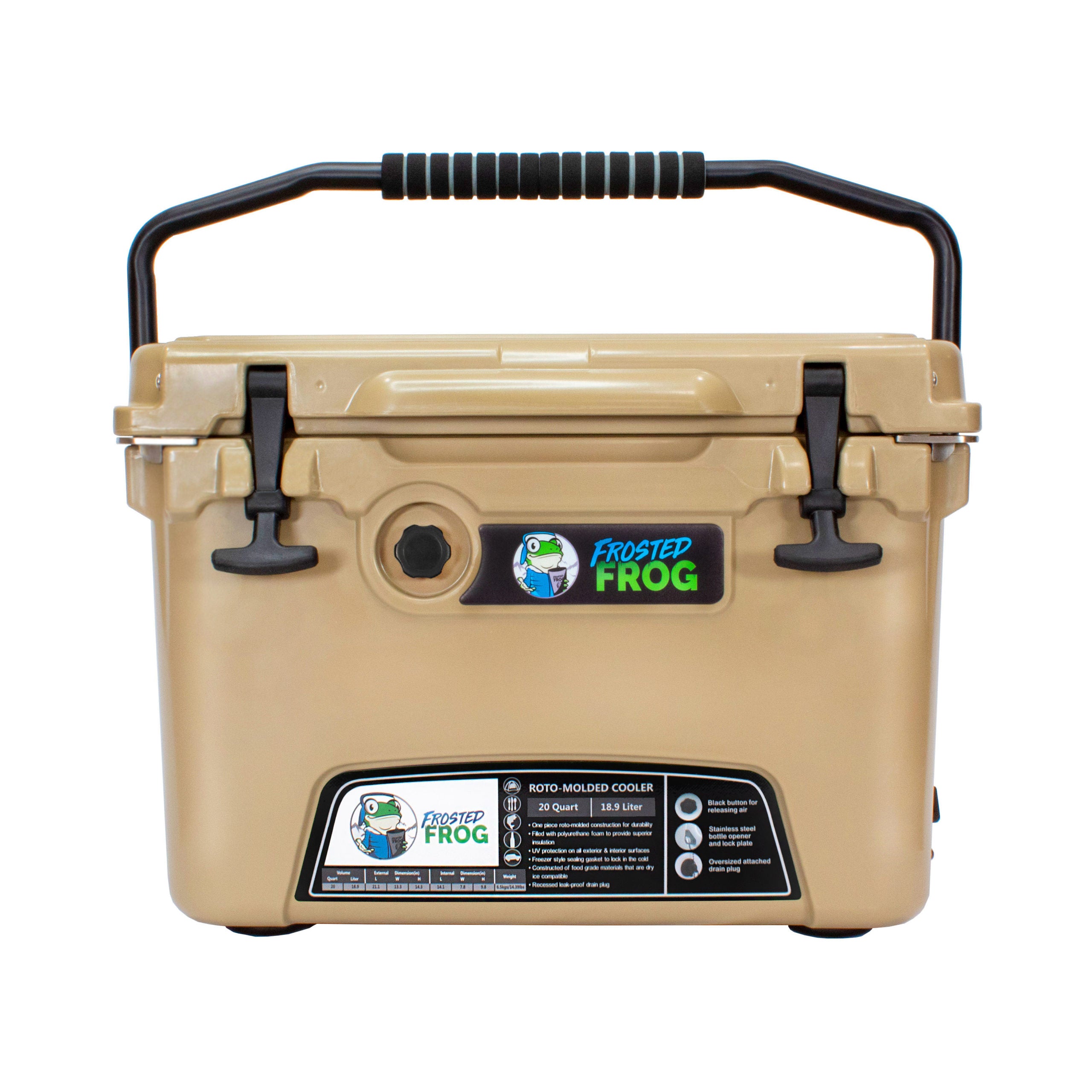 Frosted Frog 20QT Cooler – Sand, 20QT – Pro UTV Parts