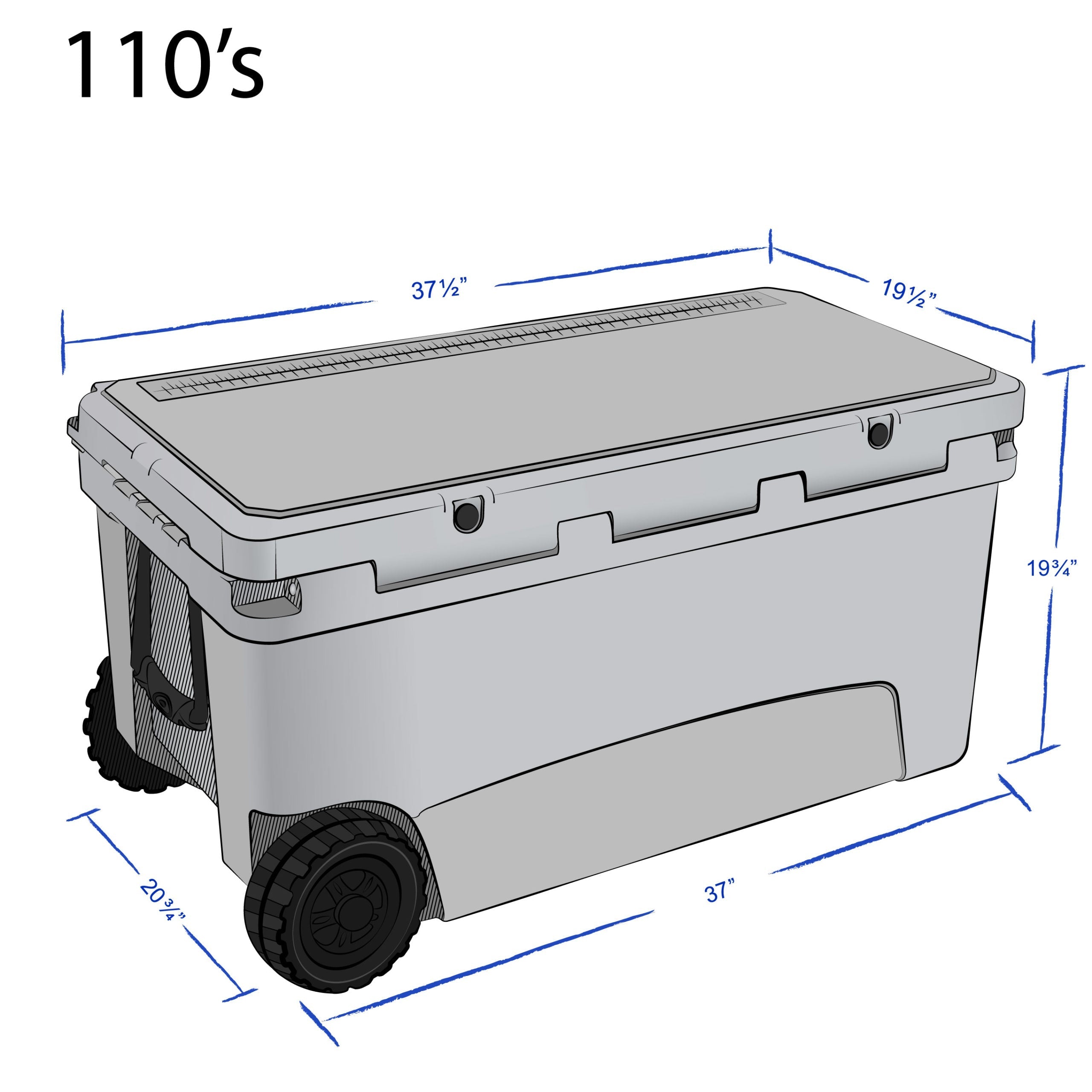 Frosted Frog 110 QT Cooler with Wheels – White, 110QT – Pro UTV Parts