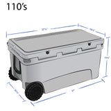 Frosted Frog 110 QT Cooler with Wheels – White, 110QT