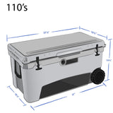 Frosted Frog 110 QT Cooler with Wheels – White, 110QT