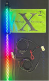 Tribal X-2 Multi Color LED Whip kit Dual - by Tribal Whips