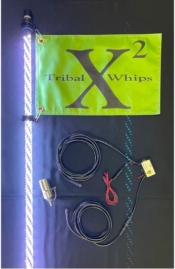 Tribal X-2 Multi Color LED Whip kit Single - by Tribal Whips – Pro