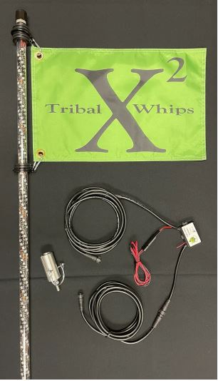 Tribal X-2 Multi Color LED Whip kit Dual - by Tribal Whips