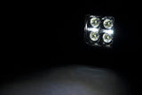 Open Box Sale! ROUGH COUNTRY 2-INCH SQUARE FLUSH MOUNT CREE LED LIGHTS - (PAIR | BLACK SERIES W/ COOL WHITE DRL)
