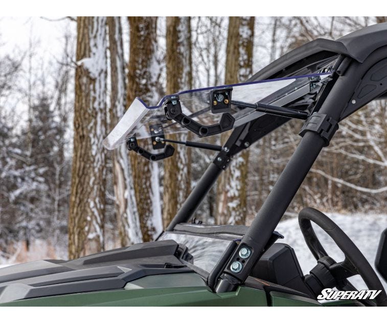 SuperATV Yamaha Wolverine RMAX Scratch Resistant Flip Windshield